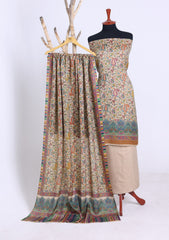 Winter - Riwaj - Printed Pashmina - 3 Pcs Suit - D#07 - L Skin