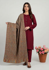 Winter - Riwaj - Pashmina Kani Jamawar 3 Pcs Suit - D#03 - M Brown