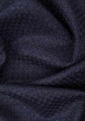 Scabal Pulse Natural Stretch Super Fine Wool Dobby Suiting - Muted Blue