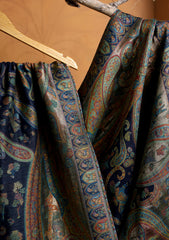 Pashmina Zari Jamawar Shawl D#16 - Blue