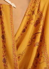 Pashmina Kashmiri Jaaldar Shawl D#144 - Mustard