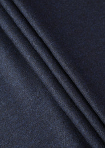 Drago Rugby Flannel Super 130's Wool Fabric - N Blue