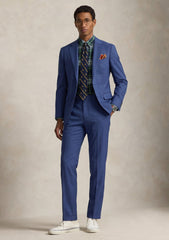 Loro Piana Trilogy Cot & Silk Fabric - M Blue