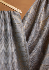 Pashmina Zari Jamawar Shawl D#100 - S Grey