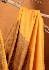 Pashmina Embroidered Jaaldar Shawl D#08 - Mustard