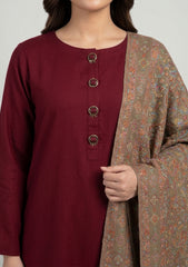 Winter - Riwaj - Pashmina Kani Jamawar 3 Pcs Suit - D#03 - M Brown