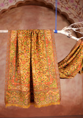 Pashmina Jamawar Scarf D#94 - Mustard