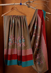 Pashmina Ari Work Shawl D#05 - Brown