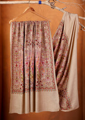 Pashmina Embroidered Jaaldar Shawl D#04 - Skin 2