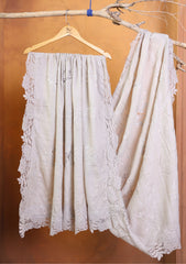 Pashmina Chantilly Patch Work Shawl D#02 - Fawn