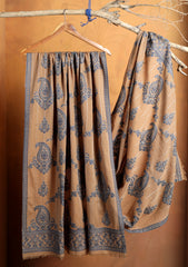 Karandi Embroidered Shawl D#08 - Brown