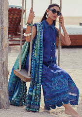 Lawn - Farah Talib Aziz - Luxury Unstitched - FTL25#06 - Beryl Deep Blue