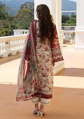 Lawn - Elaf Premium - Signature Embroidered Prints 26 - ESA#02B - RUBY LADY