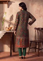 Pret - Riwaj - Silk Kani Zari Jamawar Shirt - Bottle Green