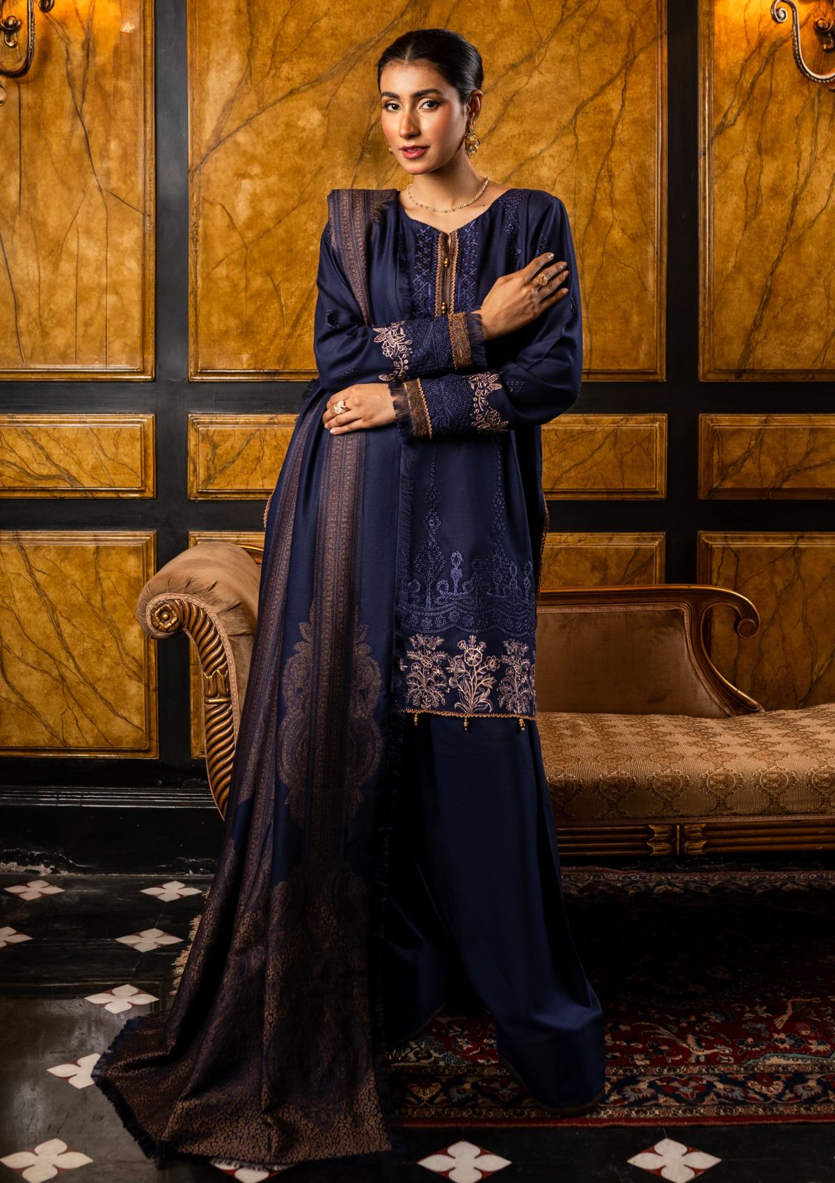 Winter Collection - Firdous - Embroidered Exclusive - FE24#05 - Shaam