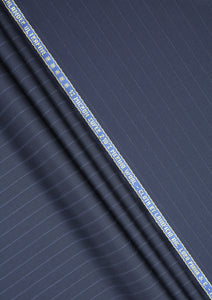 Loro Piana Highlander 13 Micron Super 210's Wool & Silk Fabric - D Blue