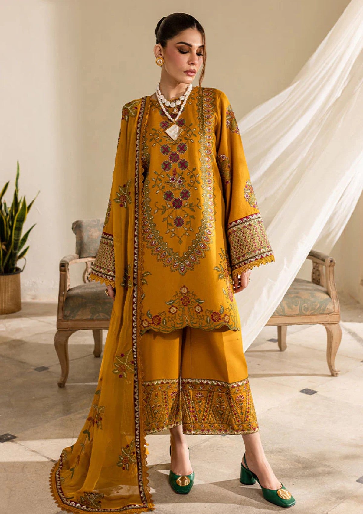 Winter Collection - Marjjan - Orya - MRK-02 A (MUSTARD)