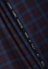 Reda Panache Super 130's Wool Fabric - M Blue