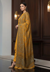 Winter - Meemsey - Noor Jahan - Makhmal 25 - Jacquard Shawl - D#01 - Yellow