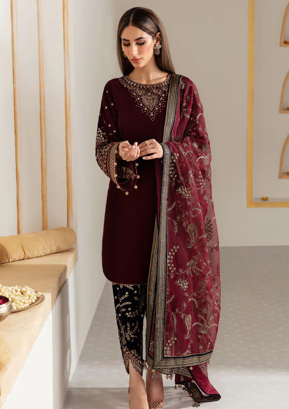 Winter Collection - Jazmin - Embroidered Velvet 24 - VF-2017