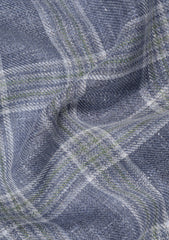 Drago Lanificio Biella Wool & Linen Fabric - G Blue