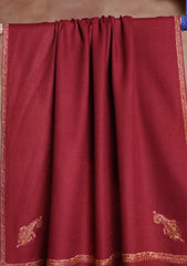 Pashmina Kashmiri Border Scarf D#26 - Maroon