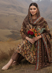 Winter - Riwaj - Printed Marina - 3 Pcs - Wool Shawl 25 - D#78