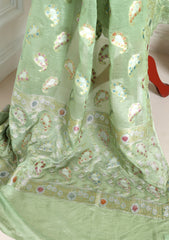 Formals - Fancy Closet - 2 pcs Suit - Chiffon Jamawar D#530 Green