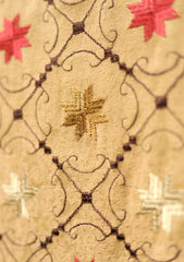 Embroidered Wool Shawl  D - 52 - Skin