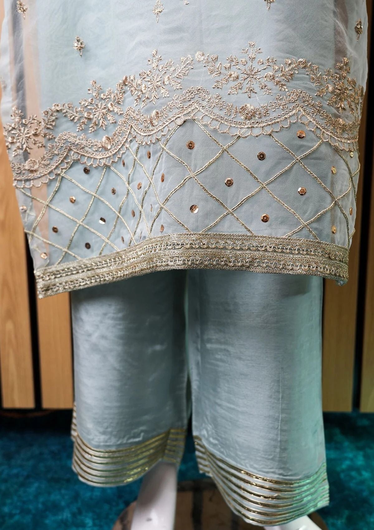 Formal Collection - Madiha Jahangir - 4 Piece Semi Stitched - Pastel Sky Serenity