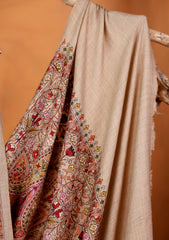 Pashmina Embroidered Jaaldar Shawl D#04 - Skin 2