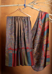 Pashmina Qalamkar Needle Work Shawl D#01 - Multi