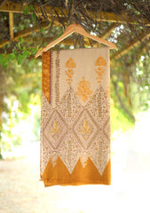 Pashmina Wool Ari Work Shawl D - 08 - Skin