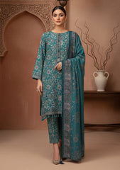 Winter - Riwaj - Printed Marina - 3 Pcs - Wool Shawl 25 - D#03