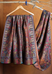 Pashmina Zari Jamawar Shawl D#59 - N Blue