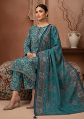 Winter - Riwaj - Printed Marina - 3 Pcs - Wool Shawl 25 - D#03