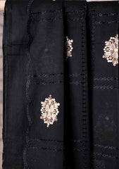 Embroidered Lawn Summer Shawl D#63 - Black 1