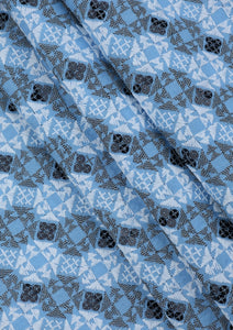 Elite Men Embroidered Sequence Viscose Fabric - S Blue
