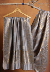 Pashmina Zari Jamawar Shawl D#23 - L Grey