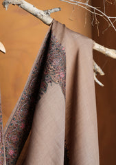 Pashmina Embroidered Border Shawl D#200 - Skin