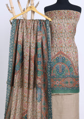 Winter - Riwaj - Printed Pashmina - 3 Pcs Suit - D#04 - L Brown