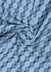 Elite Men Embroidered Sequence Viscose Fabric - S Blue