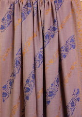 Pashmina Kashmiri Jaaldar Shawl D#145 - L Brown