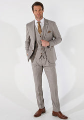 Loro Piana Trilogy Cot & Silk Fabric - L Brown