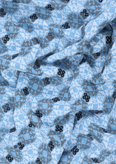Elite Men Embroidered Sequence Viscose Fabric - S Blue