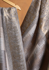 Pashmina Zari Jamawar Shawl D#23 - L Grey