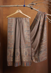 Pashmina Zari Jamawar Shawl D#121 - Brown