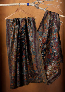 Pashmina Zari Jamawar Shawl D#27 - Black