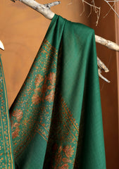 Pashmina Kashmiri Border Shawl D#127 - D Green