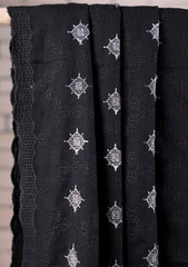 Embroidered Lawn Summer Shawl D#65 - Black 1